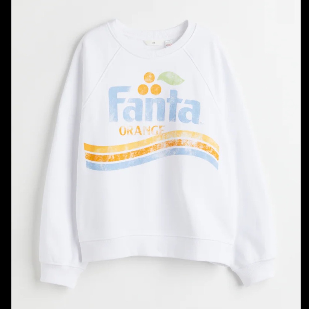 H&M x Fanta Coca-Cola White Sweatshirt